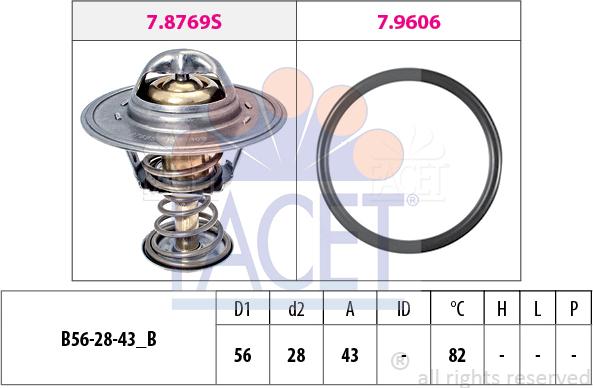 FACET 7.8413 - Термостат, охолоджуюча рідина avtolavka.club