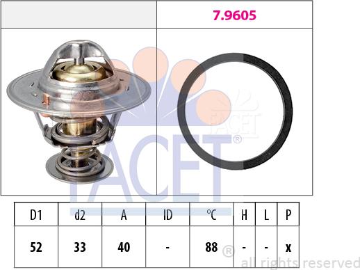 FACET 7.8537 - Термостат, охолоджуюча рідина avtolavka.club