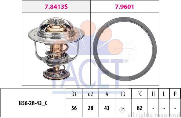 FACET 7.8640 - Термостат, охолоджуюча рідина avtolavka.club