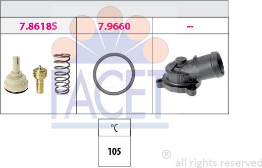 FACET 7.8619K - Термостат, охолоджуюча рідина avtolavka.club