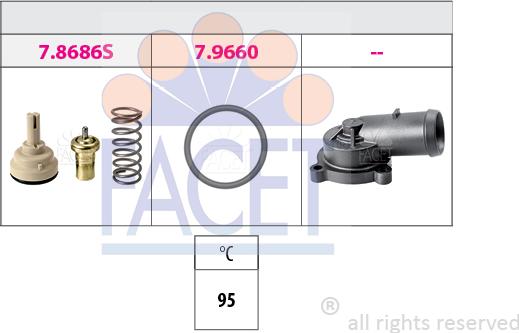 FACET 7.8686K - Термостат, охолоджуюча рідина avtolavka.club