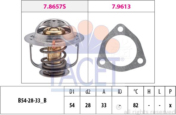 FACET 7.8637 - Термостат, охолоджуюча рідина avtolavka.club