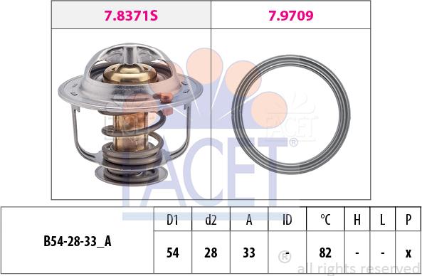 FACET 7.8845 - Термостат, охолоджуюча рідина avtolavka.club