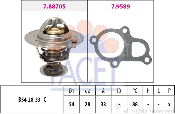 FACET 7.8870 - Термостат, охолоджуюча рідина avtolavka.club