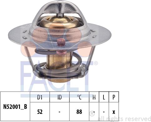 FACET 7.8355S - Термостат, охолоджуюча рідина avtolavka.club