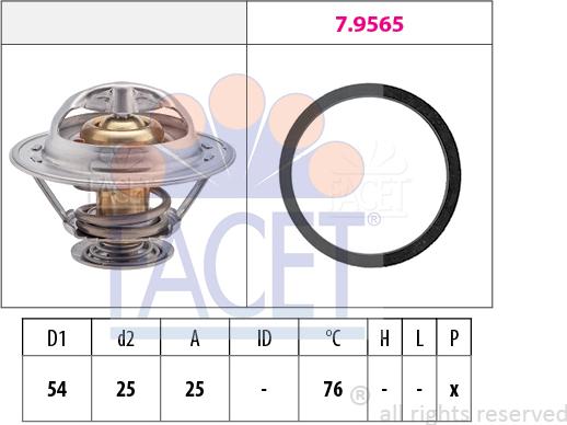 FACET 7.8328 - Термостат, охолоджуюча рідина avtolavka.club