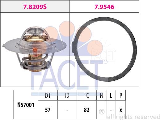 FACET 7.8209 - Термостат, охолоджуюча рідина avtolavka.club