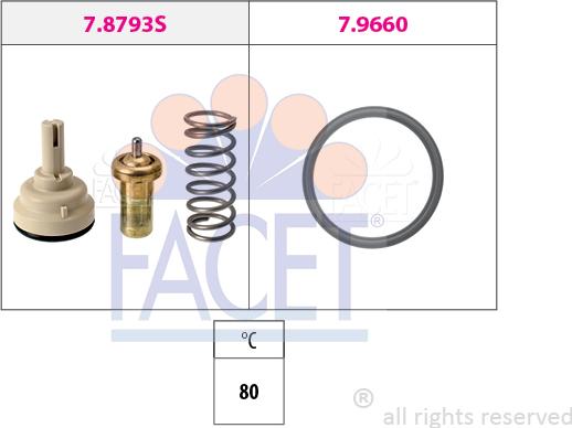 FACET 7.8793 - Термостат, охолоджуюча рідина avtolavka.club