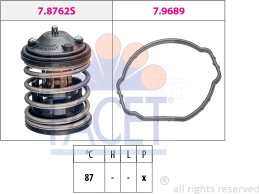 FACET 7.8762 - Термостат, охолоджуюча рідина avtolavka.club