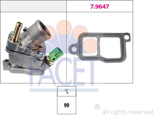 FACET 7.8733 - Термостат, охолоджуюча рідина avtolavka.club