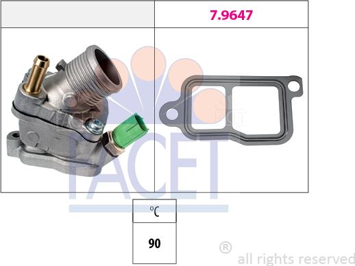 FACET 7.8732 - Термостат, охолоджуюча рідина avtolavka.club