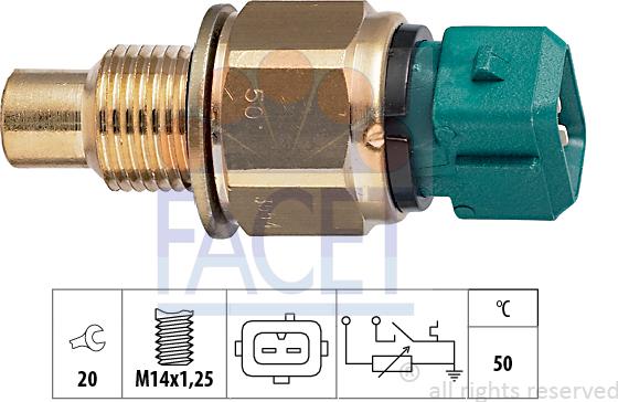 FACET 7.3554 - Датчик, температура охолоджуючої рідини avtolavka.club