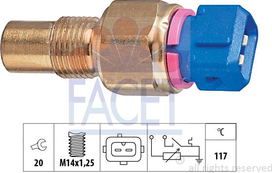 FACET 7.3553 - Датчик, температура охолоджуючої рідини avtolavka.club