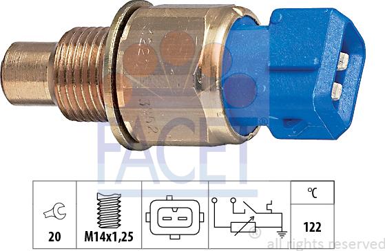 FACET 7.3552 - Датчик, температура охолоджуючої рідини avtolavka.club