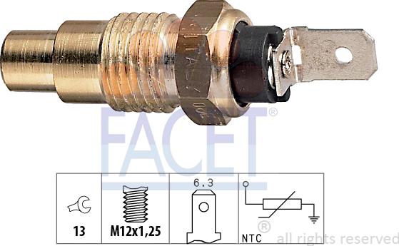 FACET 7.3078 - Датчик, температура охолоджуючої рідини avtolavka.club