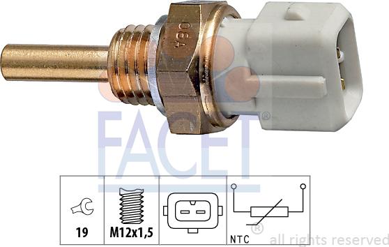 FACET 7.3127 - Датчик, температура охолоджуючої рідини avtolavka.club