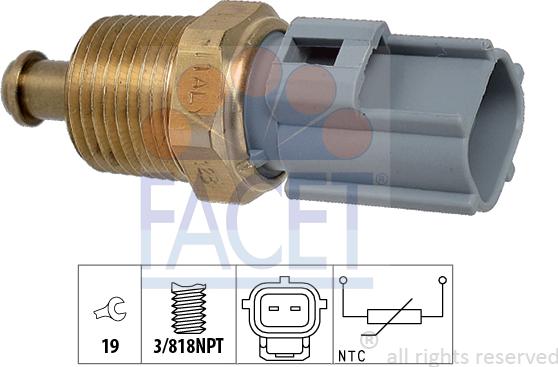 FACET 7.3363 - Датчик, температура масла avtolavka.club