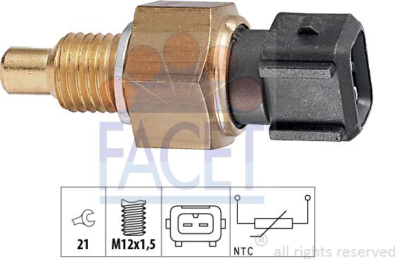 FACET 7.3303 - Датчик, температура охолоджуючої рідини avtolavka.club