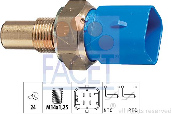 FACET 7.3320 - Датчик, температура охолоджуючої рідини avtolavka.club