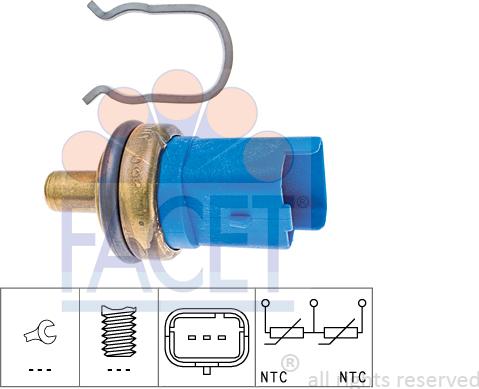 FACET 7.3293 - Датчик, температура охолоджуючої рідини avtolavka.club