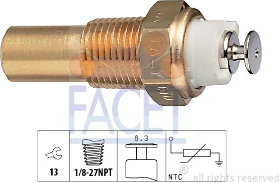 FACET 7.3235 - Датчик, температура охолоджуючої рідини avtolavka.club