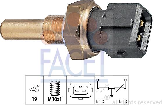 FACET 7.3229 - Датчик, температура охолоджуючої рідини avtolavka.club