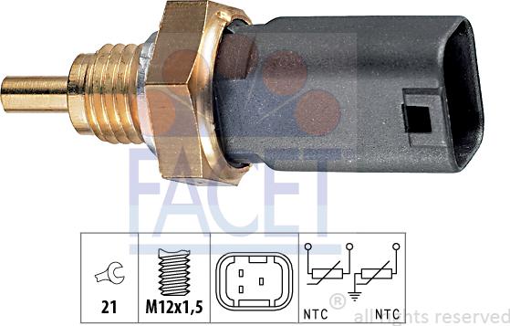 FACET 7.3273 - Датчик, температура охолоджуючої рідини avtolavka.club