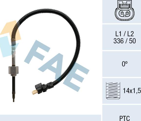 FAE 68034 - Датчик, температура вихлопних газів avtolavka.club