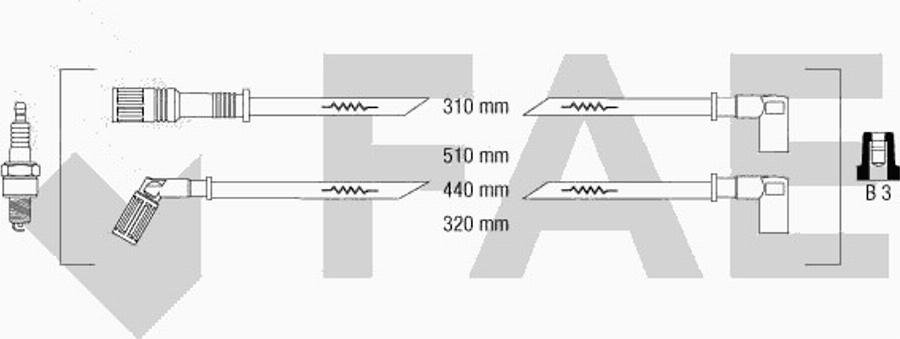 FAE 85660 - Комплект проводів запалювання avtolavka.club