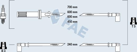 FAE 85610 - Комплект проводів запалювання avtolavka.club