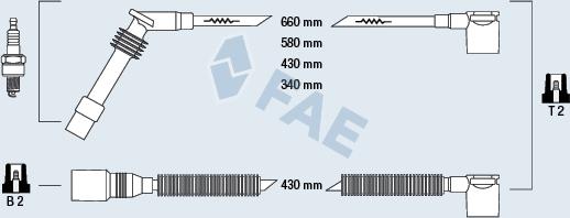 FAE 85105 - Комплект проводів запалювання avtolavka.club