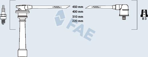 FAE 85394 - Комплект проводів запалювання avtolavka.club