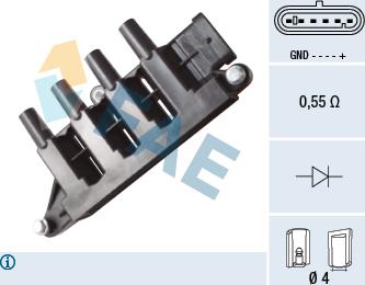 FAE 80340 - Котушка запалювання avtolavka.club