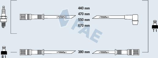 FAE 83490 - Комплект проводів запалювання avtolavka.club