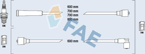 FAE 83450 - Комплект проводів запалювання avtolavka.club