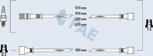 FAE 83590 - Комплект проводів запалювання avtolavka.club