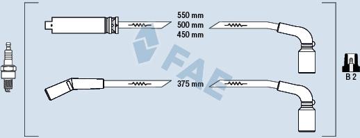 FAE 83562 - Комплект проводів запалювання avtolavka.club
