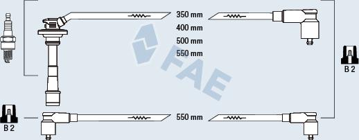 FAE 83585 - Комплект проводів запалювання avtolavka.club