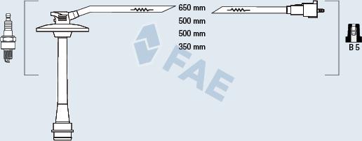 FAE 83587 - Комплект проводів запалювання avtolavka.club