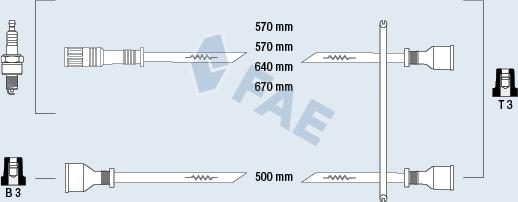 FAE 83010 - Комплект проводів запалювання avtolavka.club