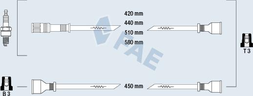 FAE 83030 - Комплект проводів запалювання avtolavka.club