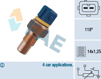 FAE 34050 - Датчик, температура охолоджуючої рідини avtolavka.club