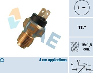 FAE 34020 - Датчик, температура охолоджуючої рідини avtolavka.club