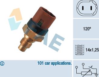 FAE 34100 - Датчик, температура охолоджуючої рідини avtolavka.club