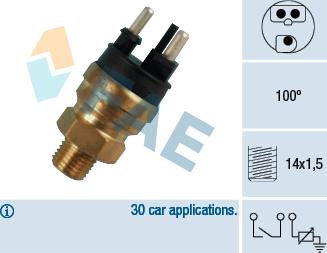 FAE 34310 - Датчик, температура охолоджуючої рідини avtolavka.club