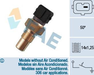 FAE 35550 - Датчик, температура охолоджуючої рідини avtolavka.club