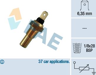 FAE 31630 - Датчик, температура охолоджуючої рідини avtolavka.club