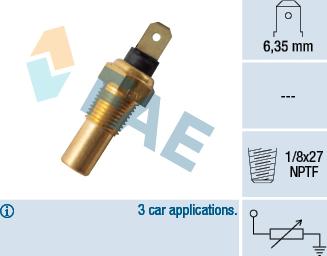 FAE 31720 - Датчик, температура охолоджуючої рідини avtolavka.club