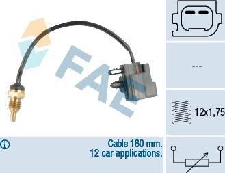 FAE 32426 - Датчик, температура охолоджуючої рідини avtolavka.club