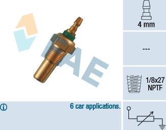 FAE 32470 - Датчик, температура охолоджуючої рідини avtolavka.club